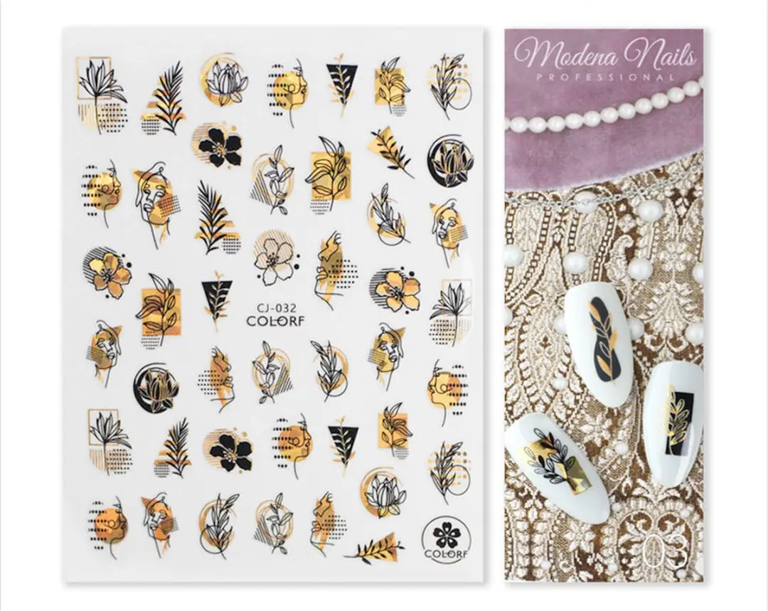 Modena Nails Nail Art Stickers Goud 5g
