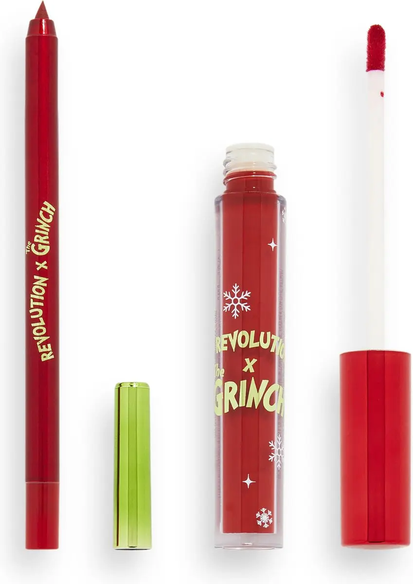 Makeup Revolution x The Grinch Little Max Lip Kit