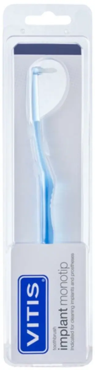 Vitis Implantaten Tandenborstel Monotip - 3 Stuks - Blauw