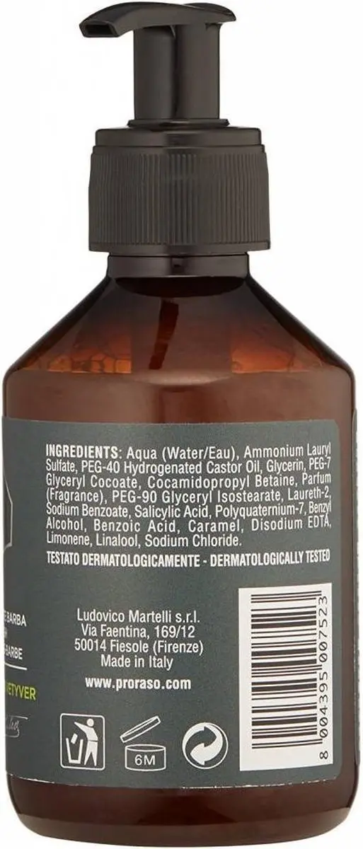 Proraso Cypress & Vetyver Beard Wash 200ml