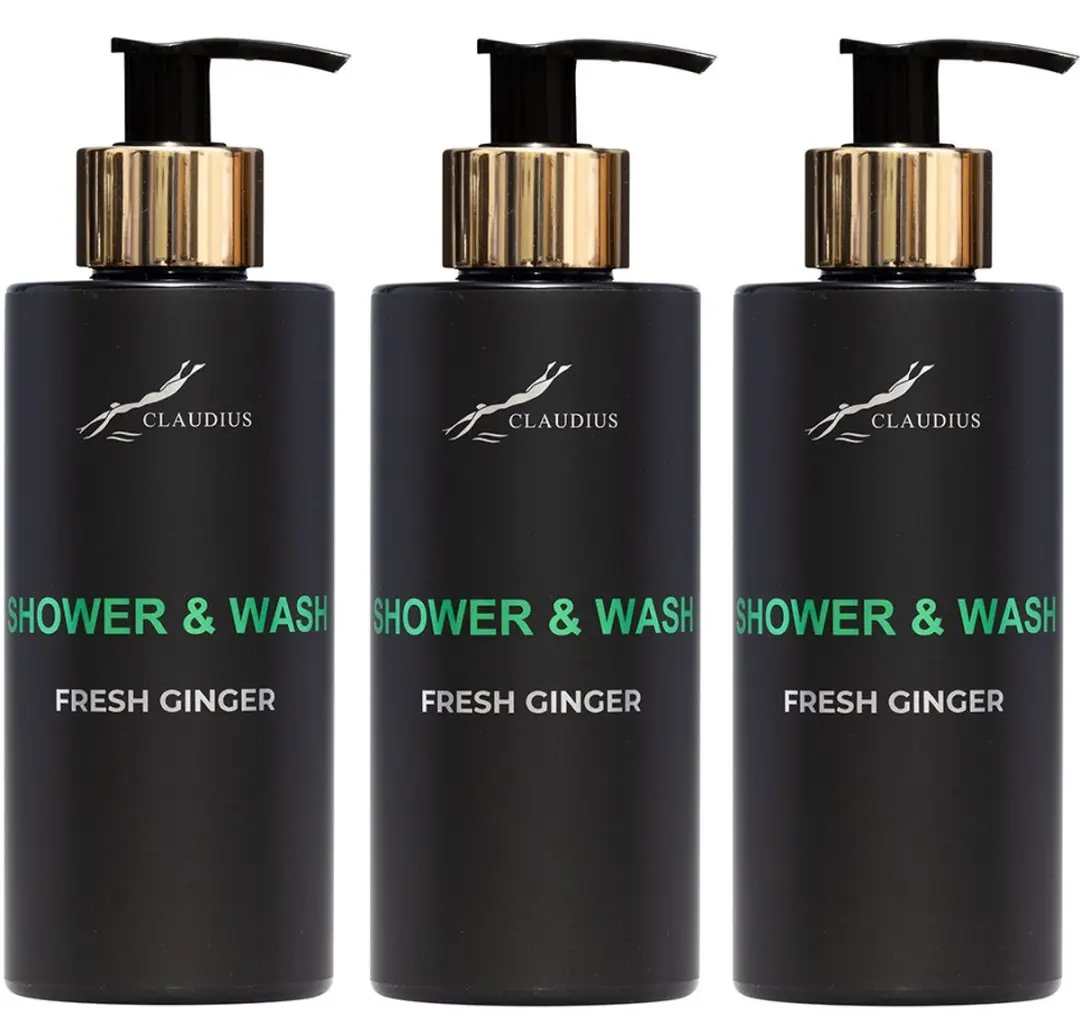 Splashbox Cosmetics Shower & Wash Fresh Ginger 300ml - 3 Stuks