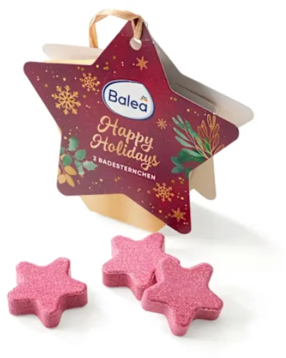 Balea Geschenkset Happy Holidays - 3 Badsterretjes 50g