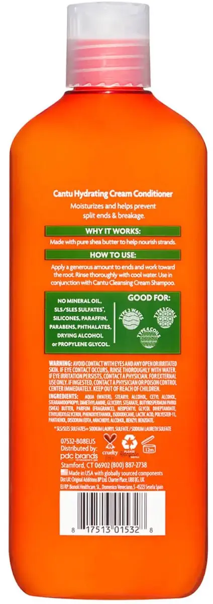 Cantu Hydraterende Conditioner 400ml - Krullend/Kroeshaar