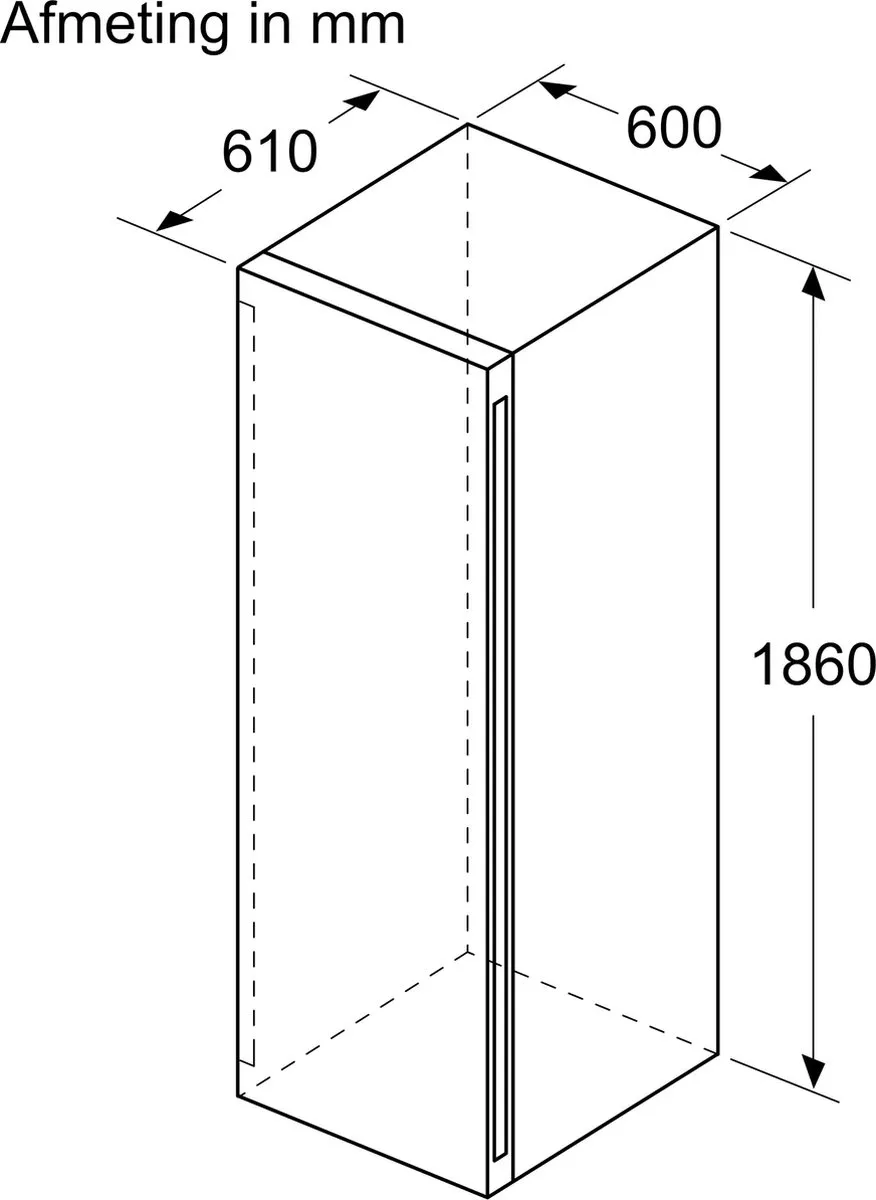 Siemens iQ500 KW36KATGA Wijnklimaatkast - 199 Flessen - 2 Zones - Zwart