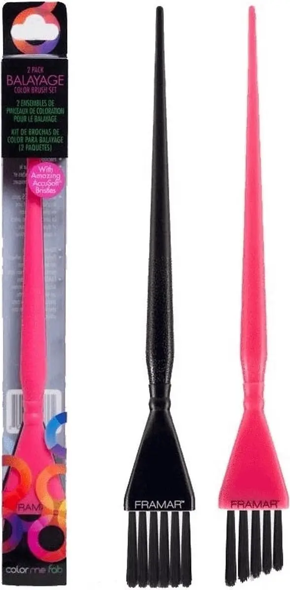 Framar Detail Brush Set - Haarkleuring - Roze/Zwart