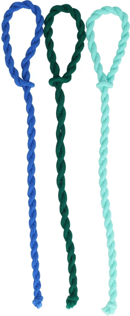 Haarsoires Haarelastieken Basic - Blauw Groen - 3 Stuks