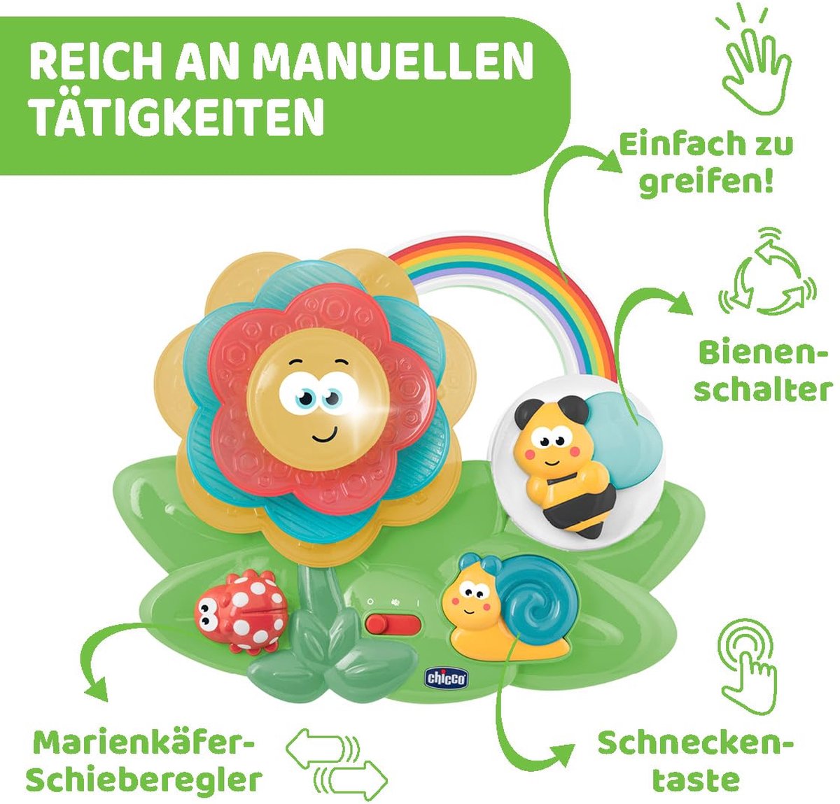 Zabawka edukacyjna CHICCO Sense & Focus Sensoryczny kwiatek 00010156000000