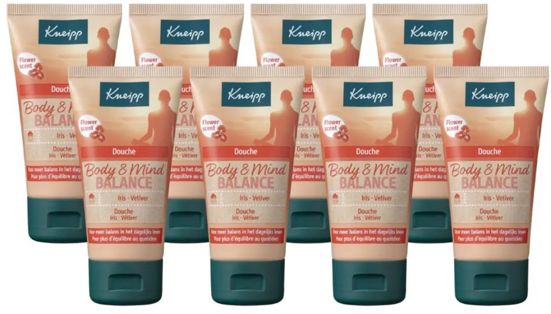 Kneipp Body & Mind Balance Mini Douchegel 50ml - 8 Stuks