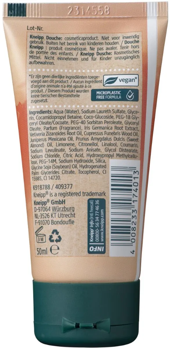 Kneipp Body & Mind Balance Mini Douchegel 50ml - 8 Stuks