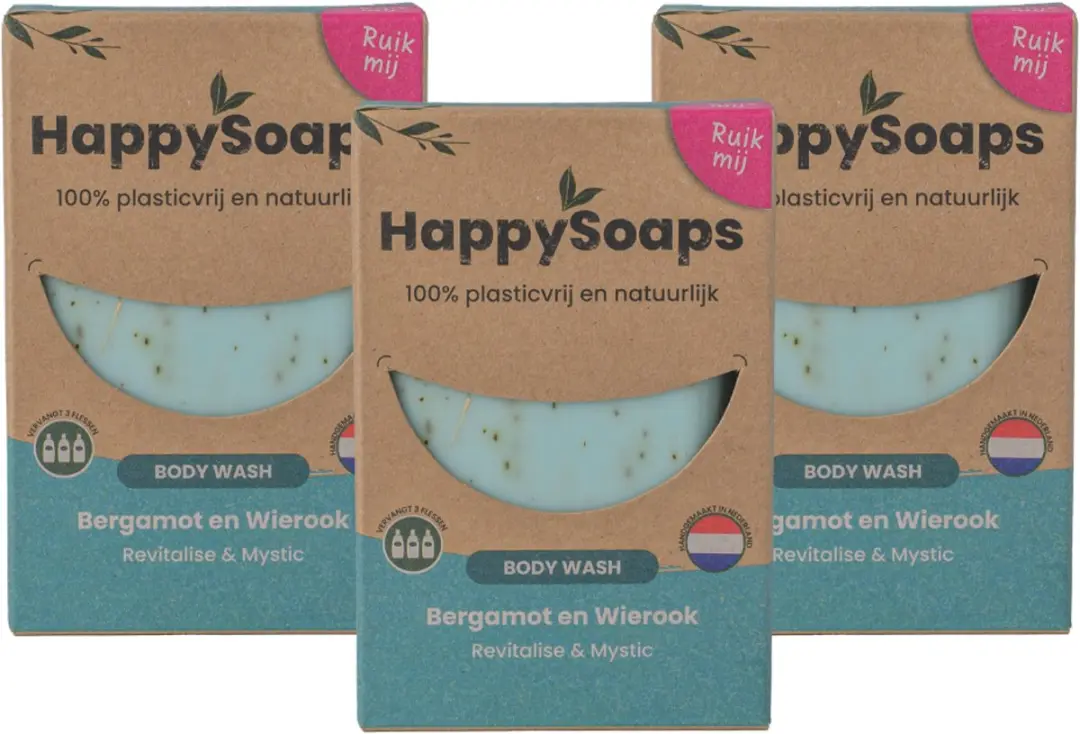 HappySoaps Bergamot & Wierook Body Wash Bar