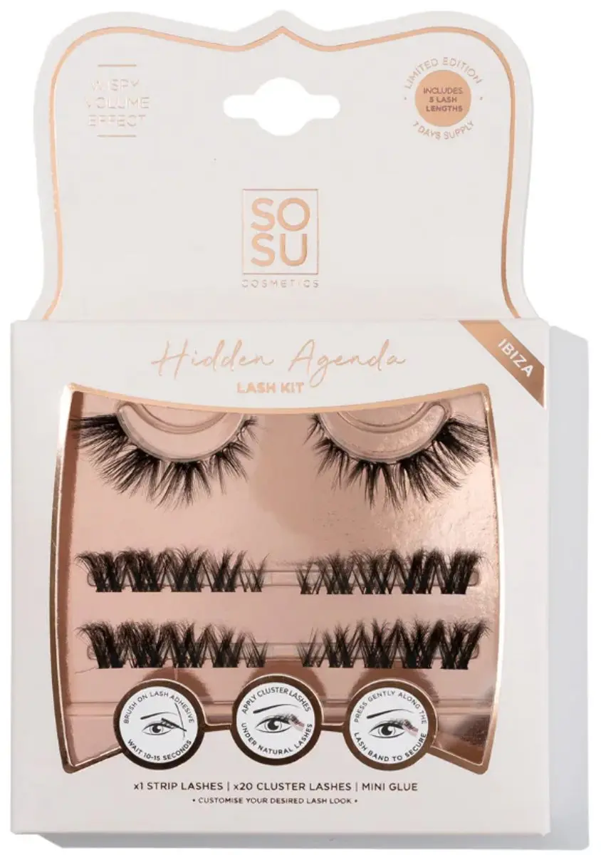 Sosu Hidden Agenda Ibiza Wimperkit - 23 Stuks - Zwart