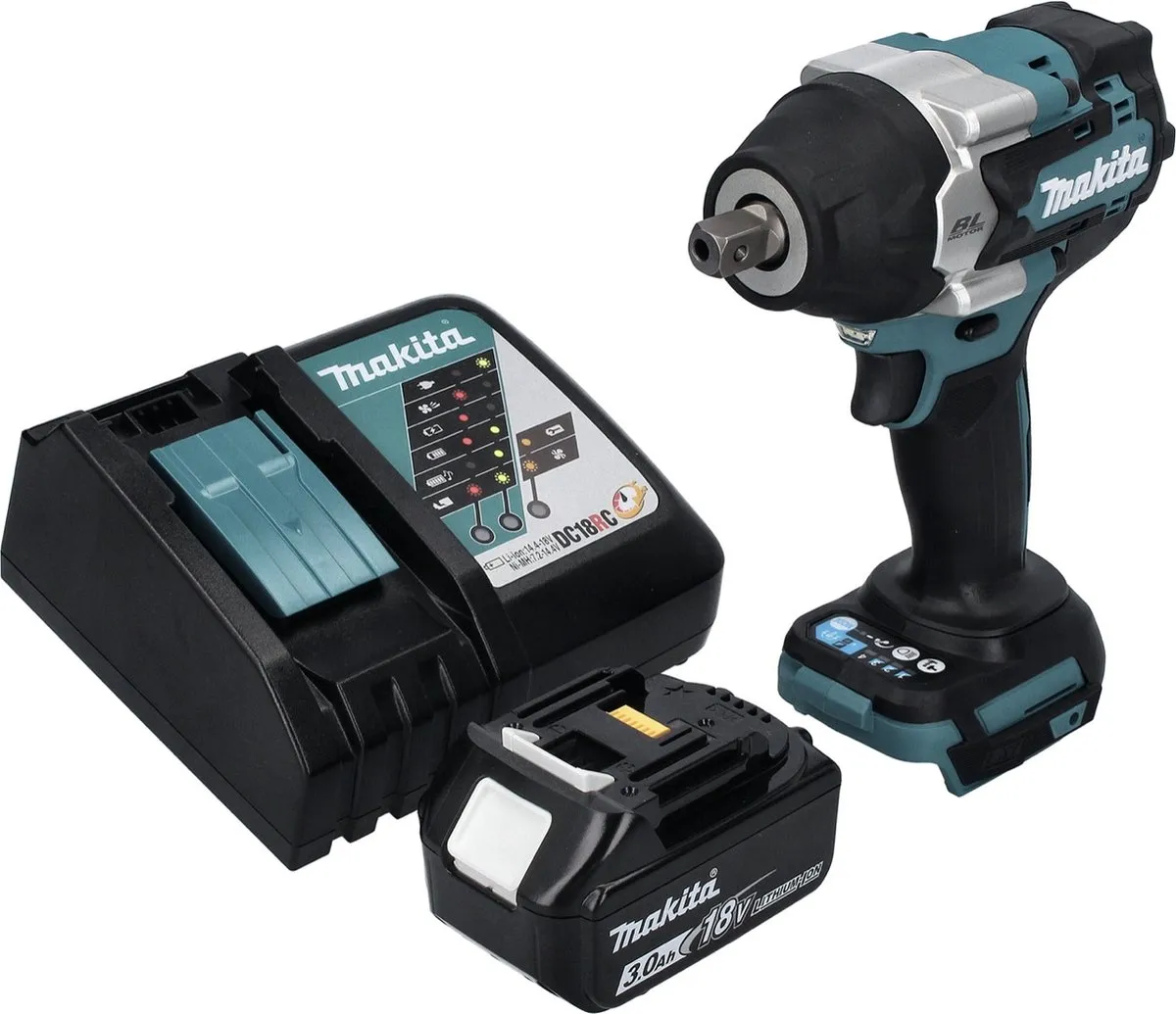 Makita DTW 701 RF1 Slagmoersleutel 18V 700Nm - 1x 3.0Ah Accu