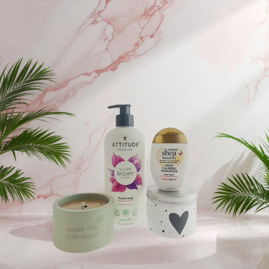 Vergulde Hand Attitude Cadeauset Bedankt - 4 Stuks