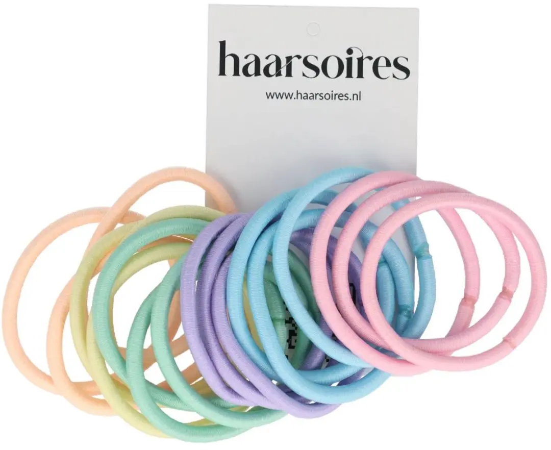 Haarsoires Haarelastieken Basic - 18 Stuks - Roze Paars Groen Blauw Geel Oranje