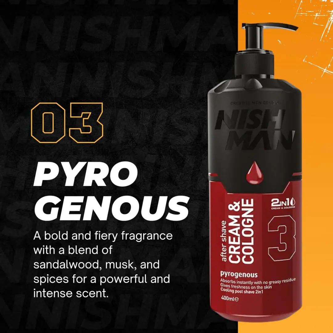 Nishman After Shave Cream Cologne 2-in-1 Nr. 03 Pyrogenous 400ml