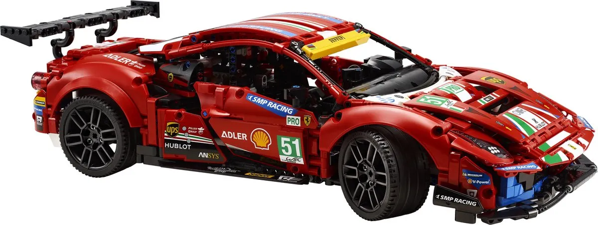 LEGO Technic Ferrari 488 GTE AF Corse #51 42125 - 564 Stukken - Rood