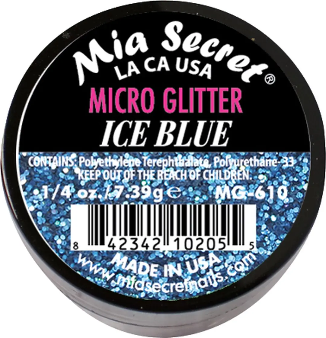 Mia Secret Micro Glitter Acrylpoeder Ice Blue 20ml