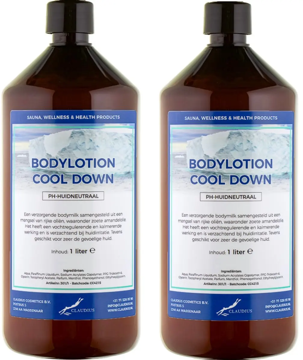 Splashbox Cosmetics Bodylotion Cool Down 2 Liter - 2 Stuks