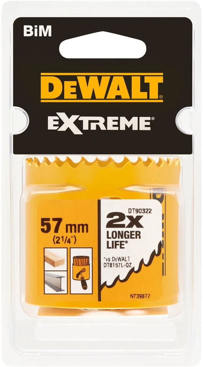 DeWalt DT90322-QZ Gatzaag BiMetaal 57mm - afbeelding 2 van 2