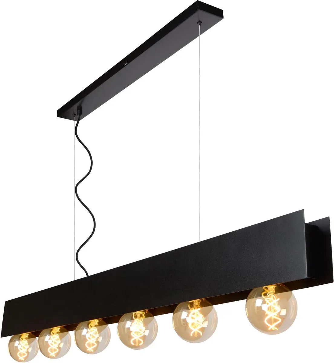 Lucide Surtus Hanglamp 6xE27 - Zwart