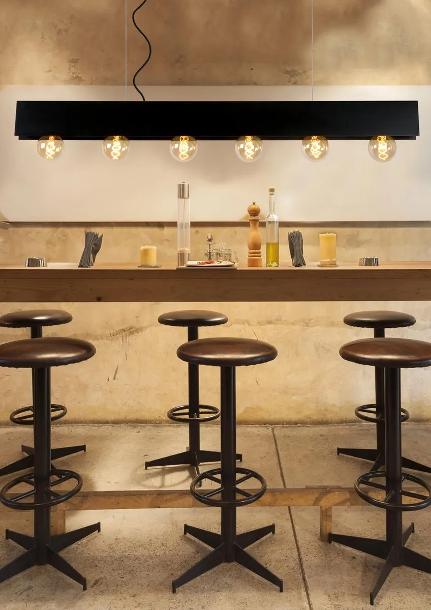 Lucide Surtus Hanglamp 6xE27 - Zwart