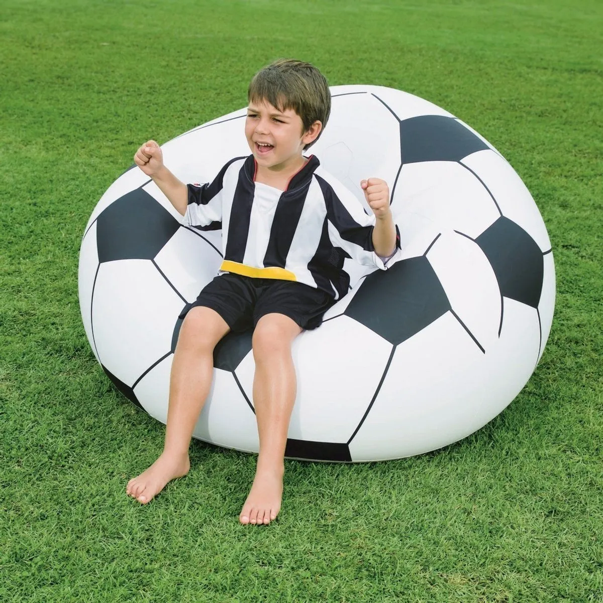 Bestway Voetbal Zitzak 10cm - Zwart