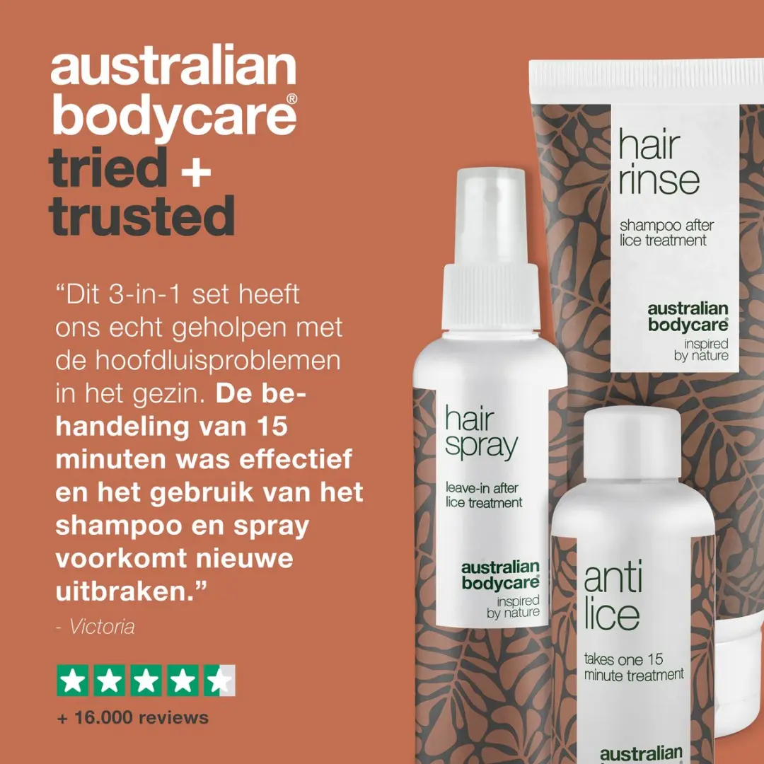 Australian Bodycare Hoofdluis Behandelingsset - 3x150ml