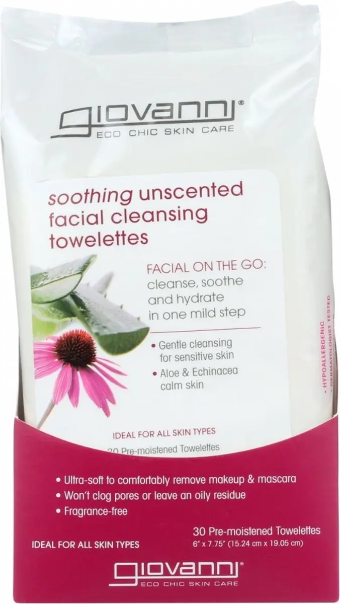 Giovanni Cosmetics Facial Cleansing Towelettes 30 Stuks