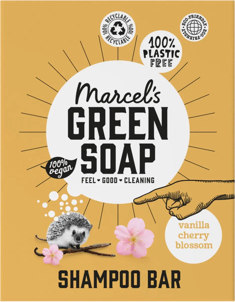 Marcel's Green Soap Shampoobar Vanilla & Cherry Blossom 90g