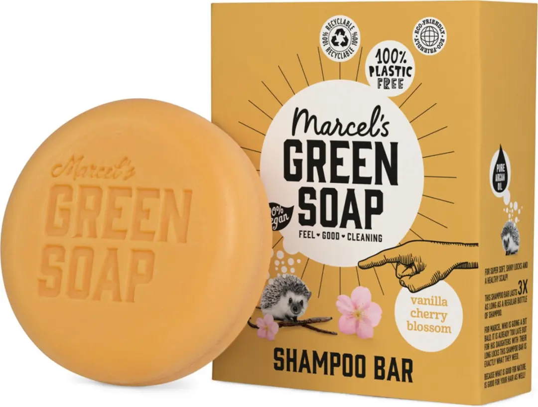 Marcel's Green Soap Shampoobar Vanilla & Cherry Blossom 90g