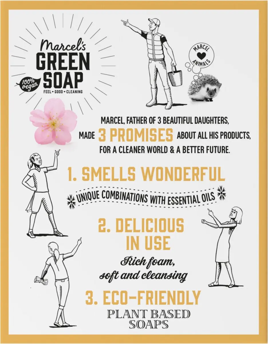 Marcel's Green Soap Shampoobar Vanilla & Cherry Blossom 90g