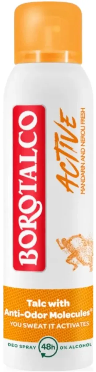 Borotalco Active Mandarin & Neroli Fresh Deodorant Spray 150ml - 12 Stuks