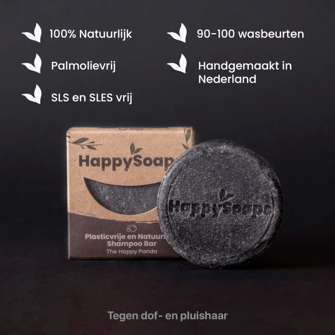 HappySoaps Shampoo Bar Charming Charcoal & Sweet Sandal - 70g