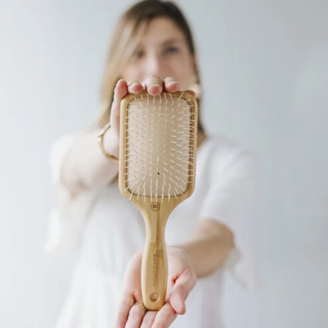 Olivia Garden Bamboo Touch Detangle Nylon - L - Zwart