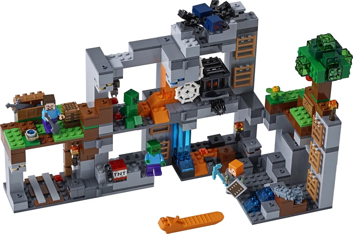 LEGO Minecraft Bedrock Avonturen 21147 - 644 Stenen - 2 Minifiguren