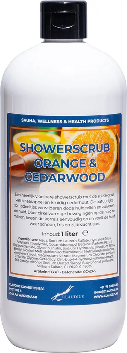 Splashbox Cosmetics Showerscrub Sweet Orange & Cedarwood 1L