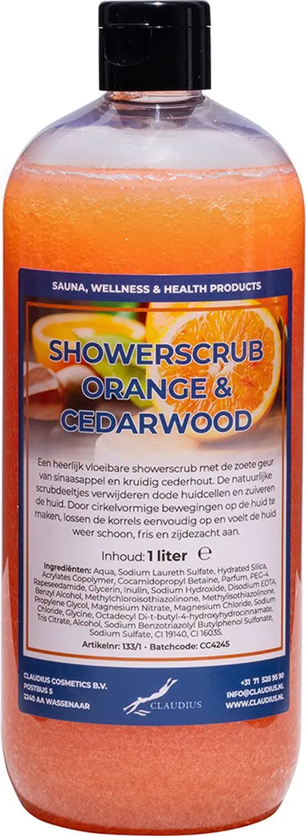 Splashbox Cosmetics Showerscrub Sweet Orange & Cedarwood 1L