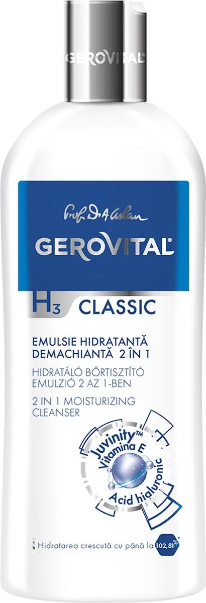 Gerovital H3 Classic 2-in-1 Moisturizing Cleanser 200ml