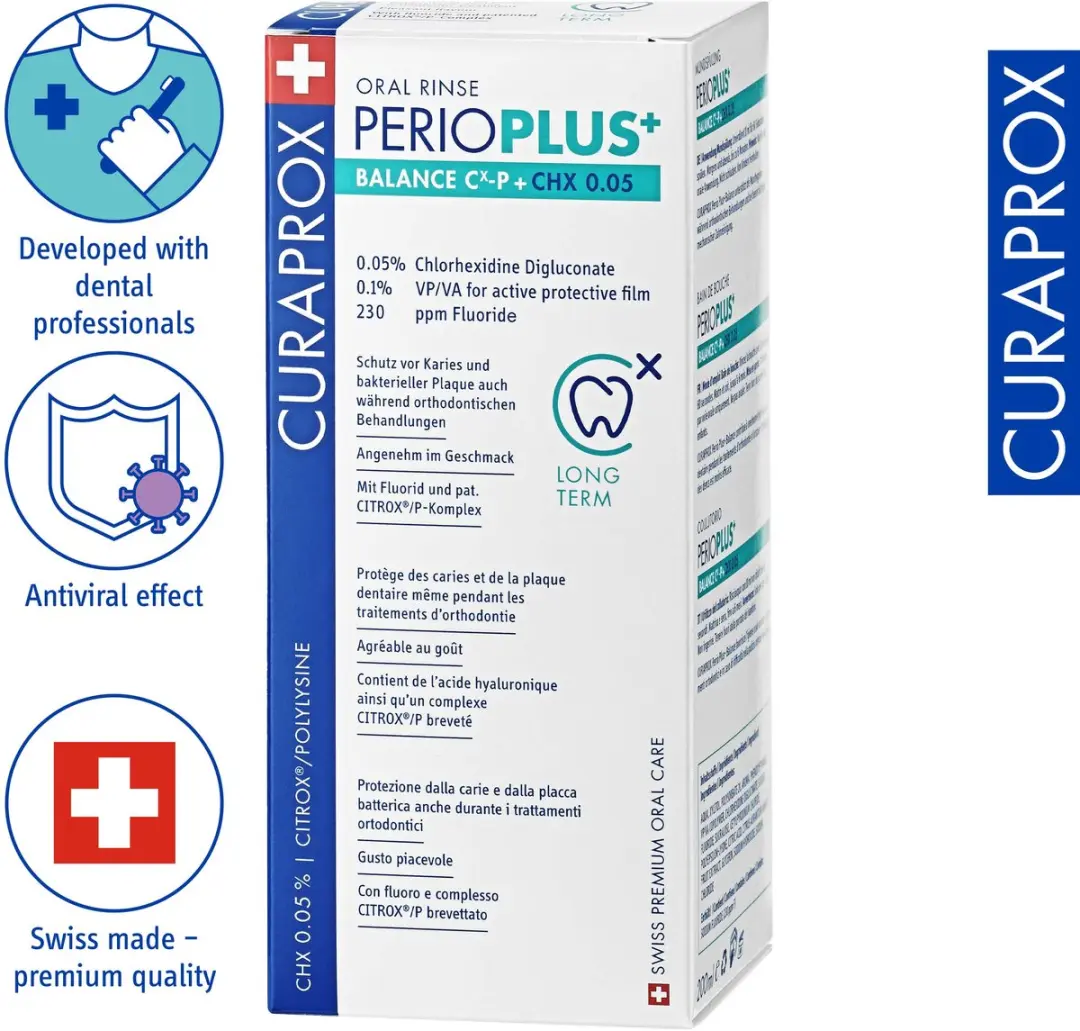 Curaprox Perio Plus+ Balance Mondspoeling 0,05% CHX 200ml