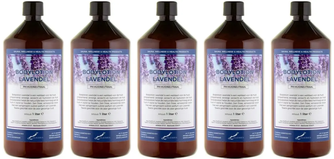 Splashbox Cosmetics Bodylotion Lavendel 1L - 5 Stuks