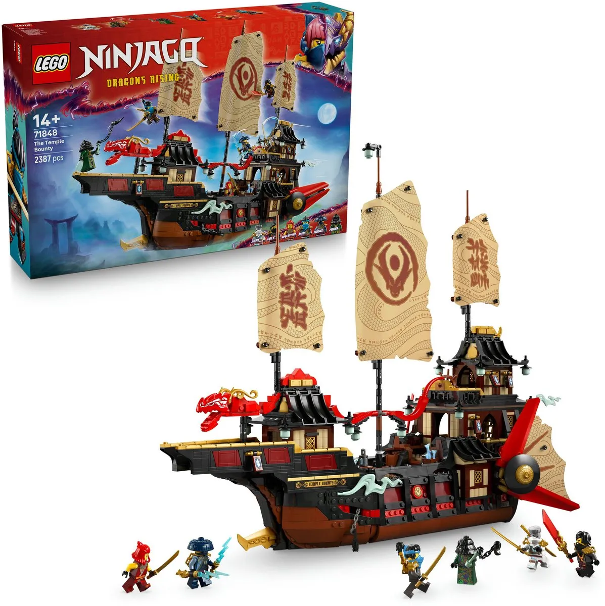 LEGO Ninjago De Tempel Bounty Schip 71848 - 2387 Stukken - 6 Minifiguren