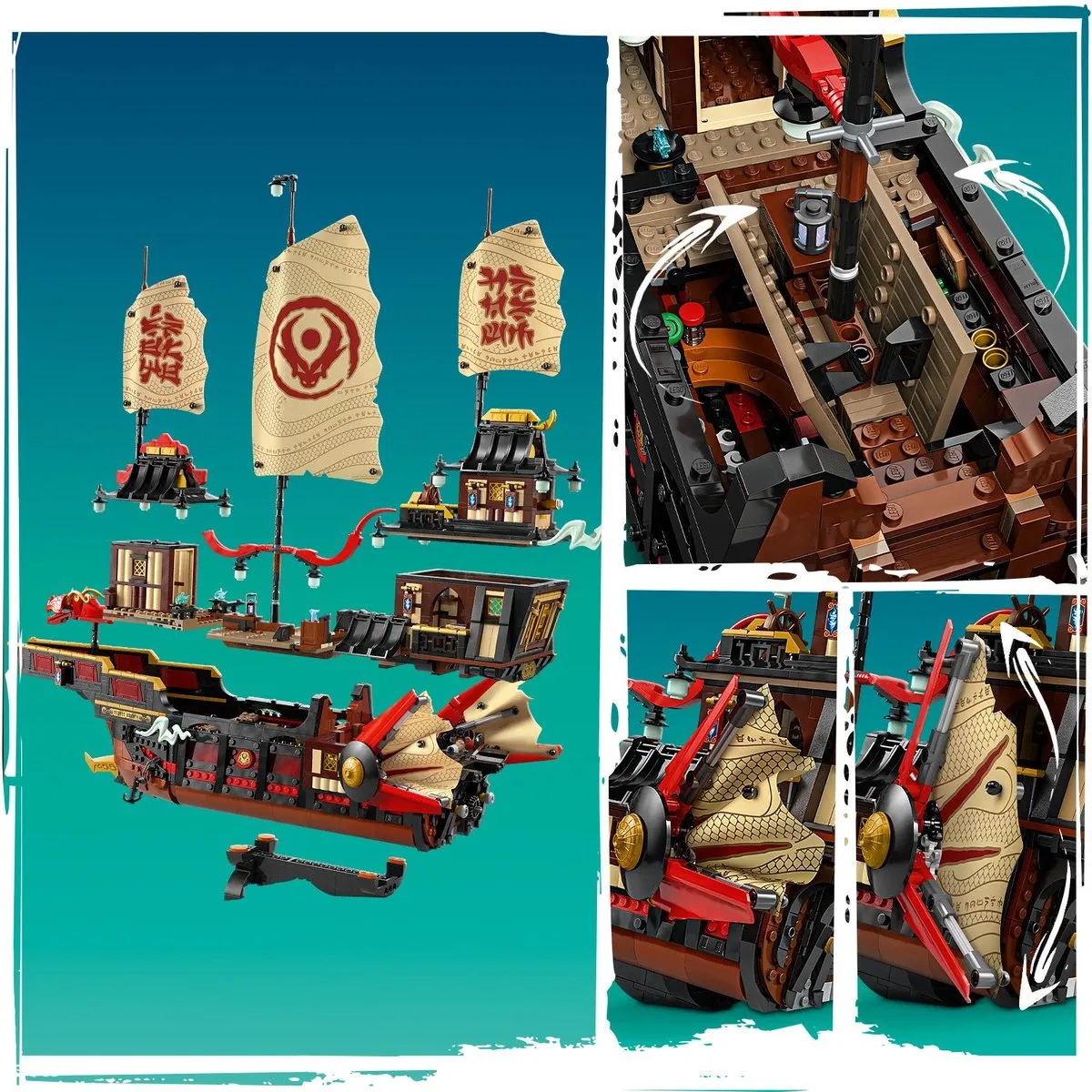 LEGO Ninjago De Tempel Bounty Schip 71848 - 2387 Stukken - 6 Minifiguren