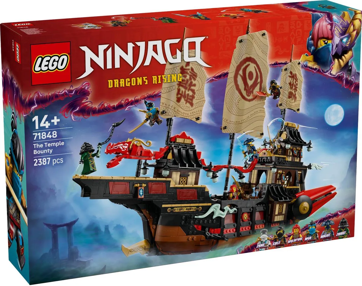 LEGO Ninjago De Tempel Bounty Schip 71848 - 2387 Stukken - 6 Minifiguren