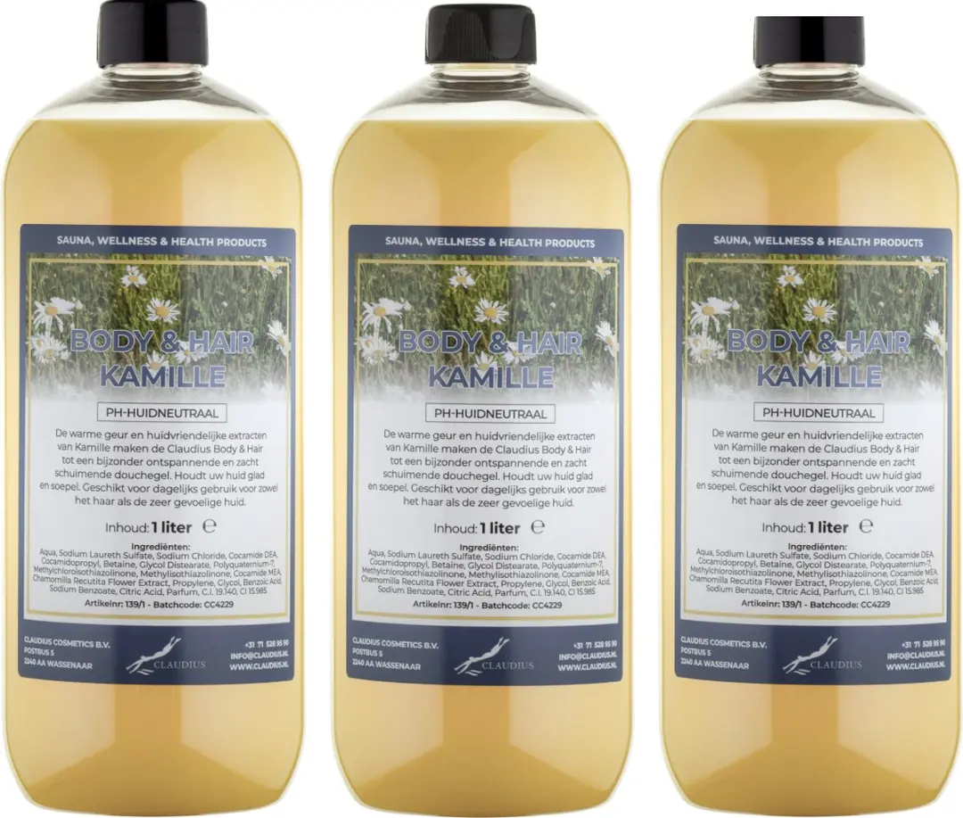 Splashbox Cosmetics Body & Hair Kamille 1L - 3 Stuks