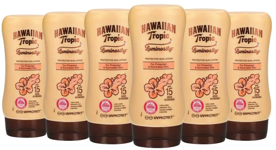 Hawaiian Tropic Luminosity Zonnebrand Lotion SPF15 6x180ml
