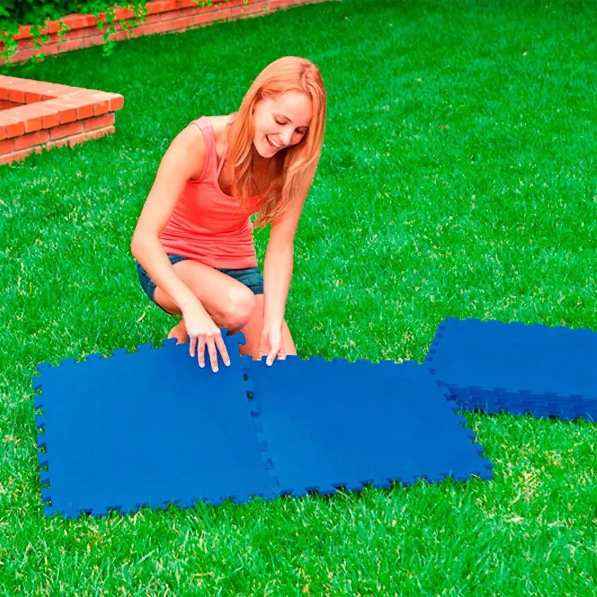 Intex Zwembadtegels 50x50cm Blauw - 8 Stuks