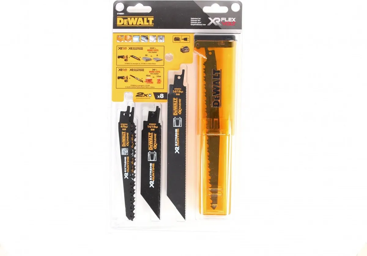 DeWalt DT99551-QZ Reciprozaagbladen - 8-delig - Hout/Metalen