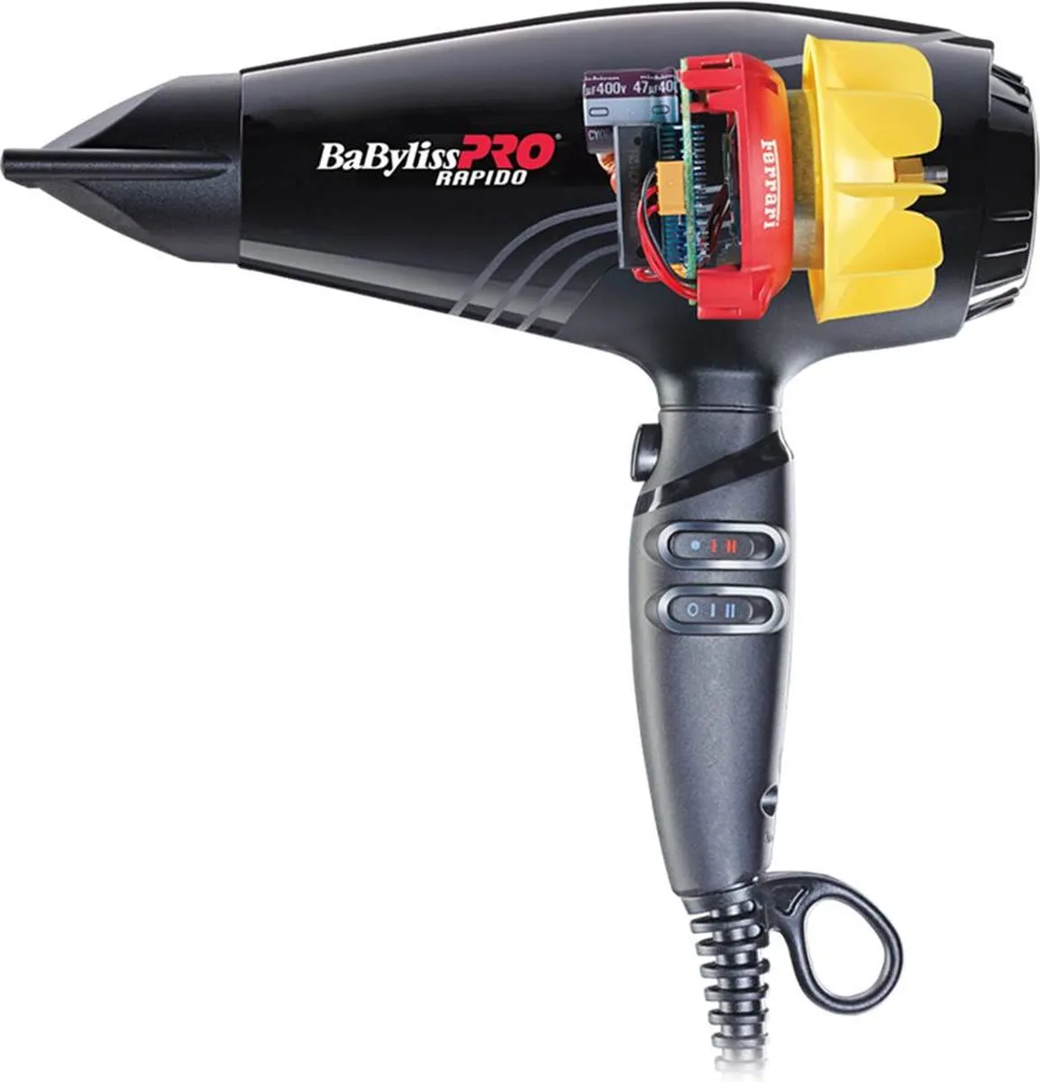 BaByliss Pro Rapido BAB7000IE Föhn - 2200W - 12 standen - Zwart