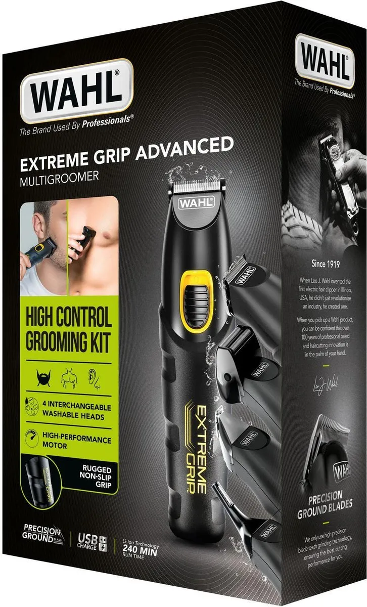 Wahl Extreme Grip Advanced 09893.0460 Trimmer - Zwart - afbeelding 6 van 6