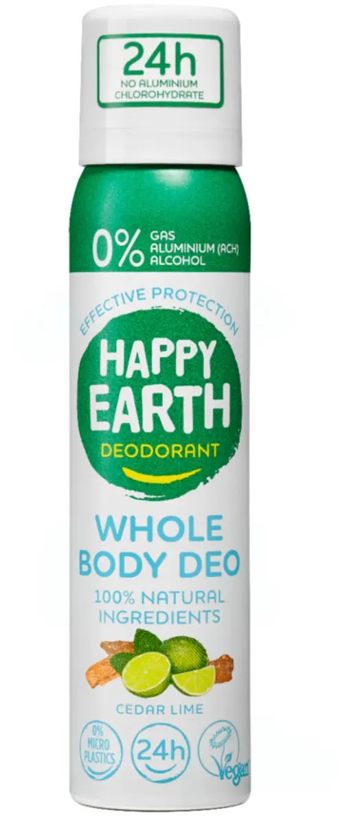 Happy Earth Body Deo Spray Cedar Lime 100ml